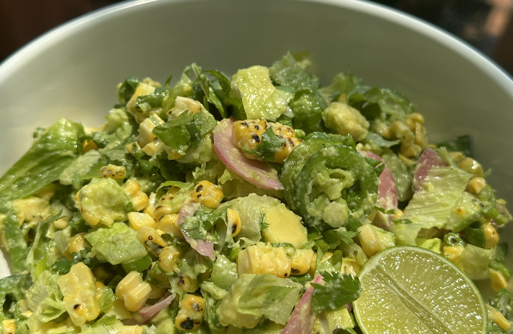 Charred Corn and Avo Salad